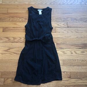 L Space XS Seaview Knot Detail Cotton Mini Dress. Washed Black color.